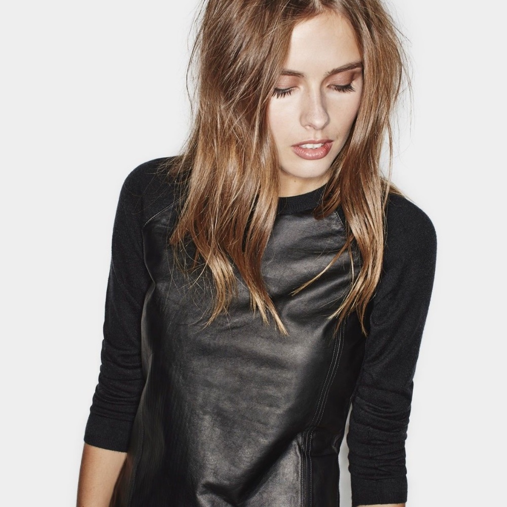 The Kooples sweater cashmere blend & leather